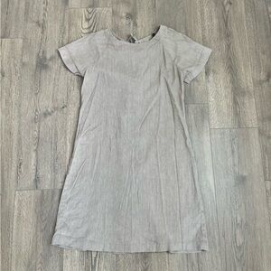 Theory - Caliver Lace Back Stretch Linen Dress, Raglan Sleeves, Natural - 10